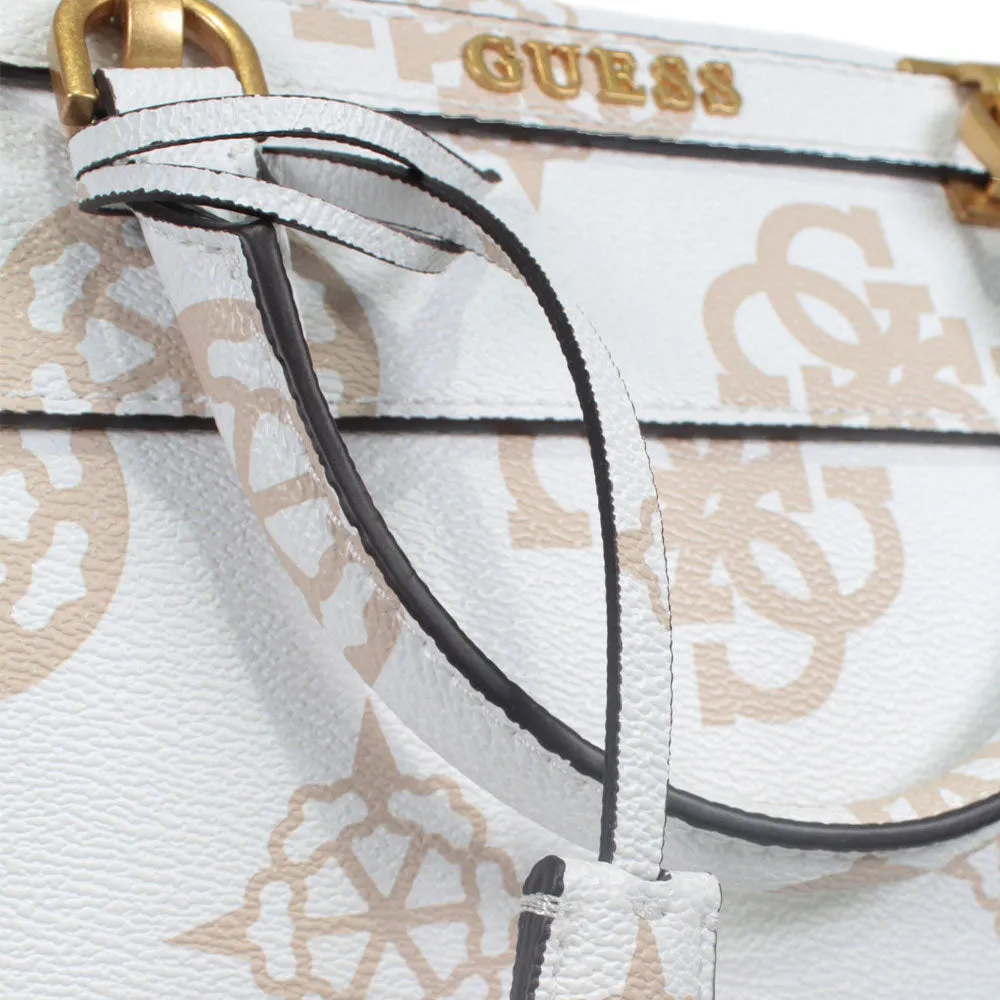 Borsa Donna a Mano GUESS Linea Sestri Logo Luxury colore White Logo