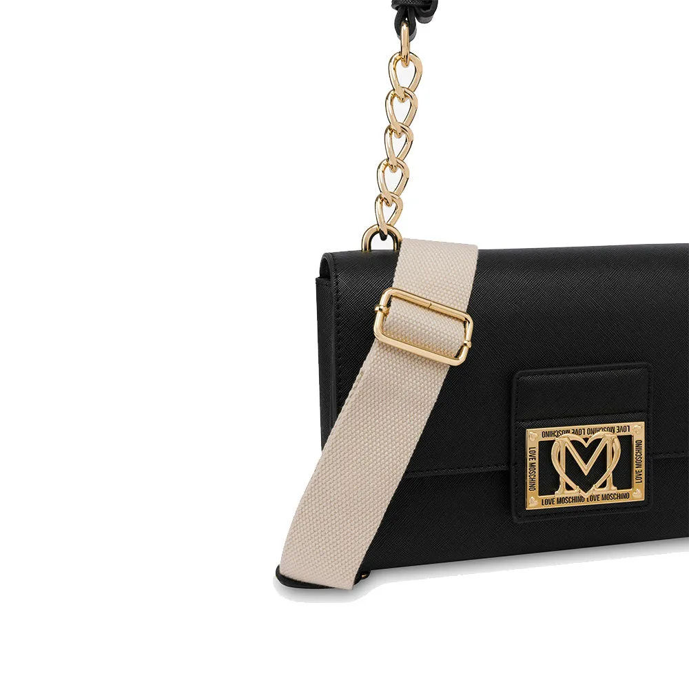 Borsa Donna a Spalla LOVE MOSCHINO linea Casual Chic colore Nero