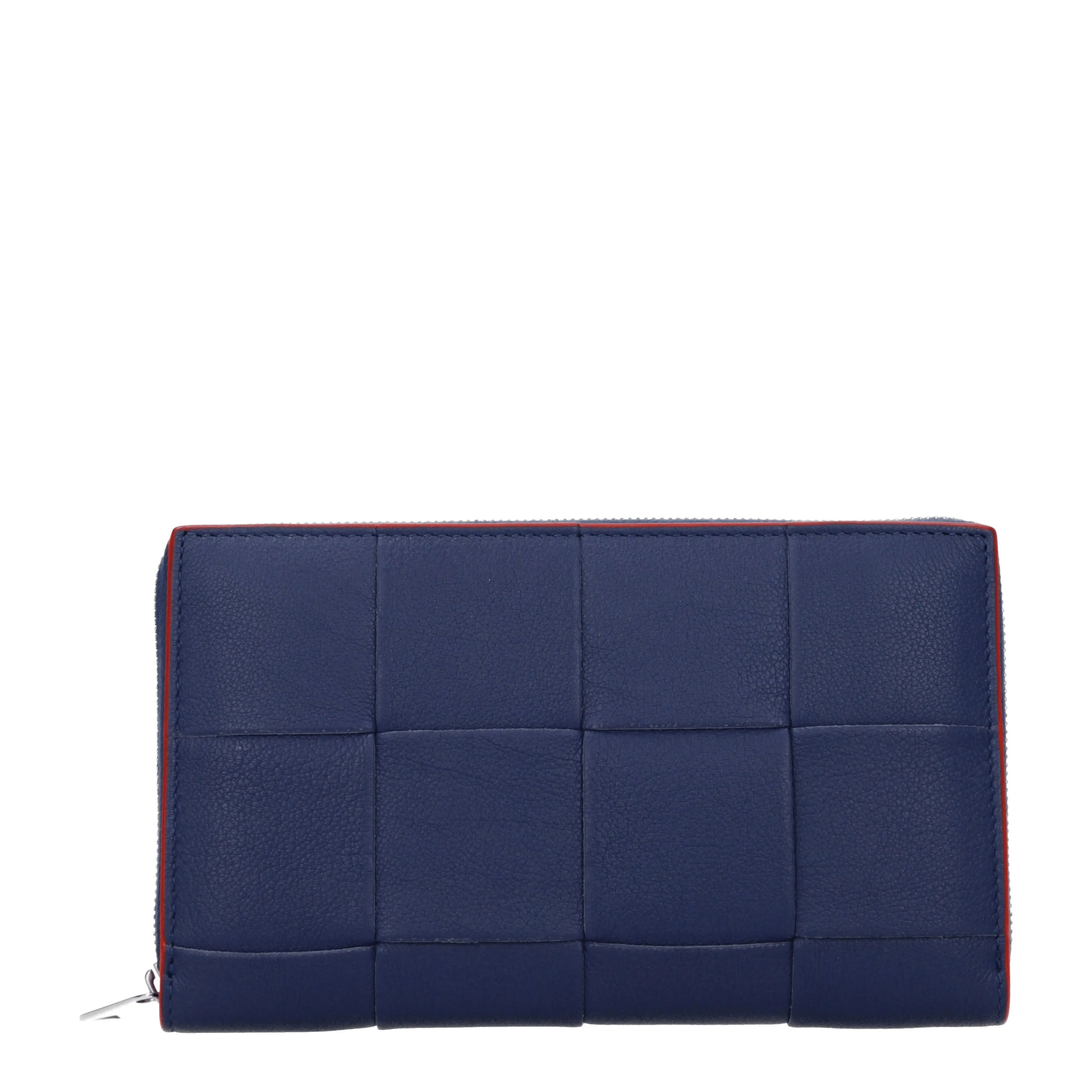 Bottega Veneta Portafogli Uomo Pelle Blu/Rosso