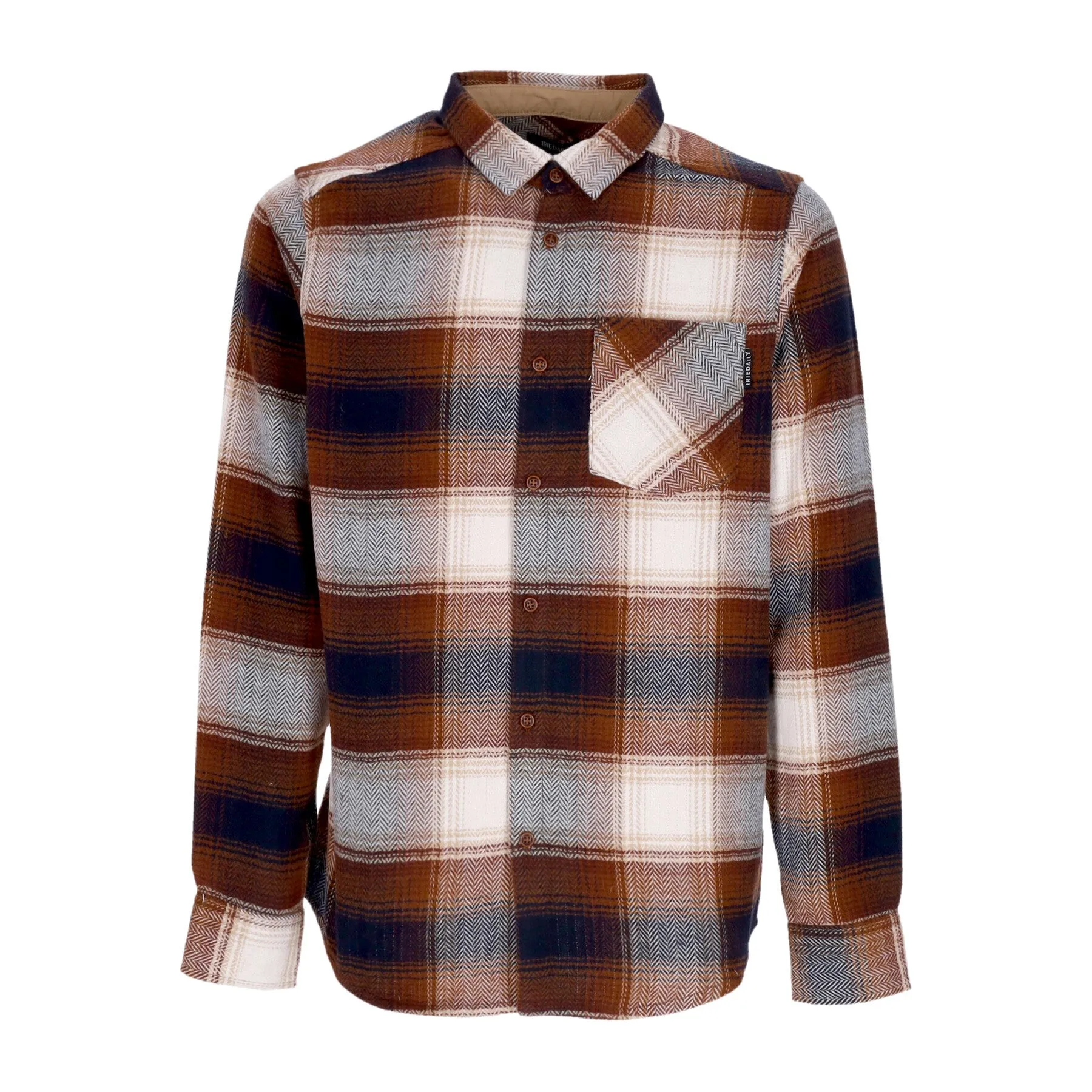 Camicia Manica Lunga Uomo Young Fella Shirt Navy/brown