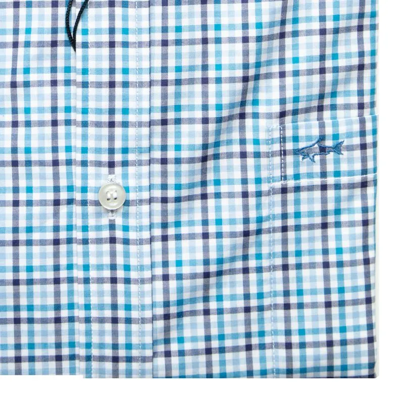 Camicia maniche corte azzurra a quadretti 
