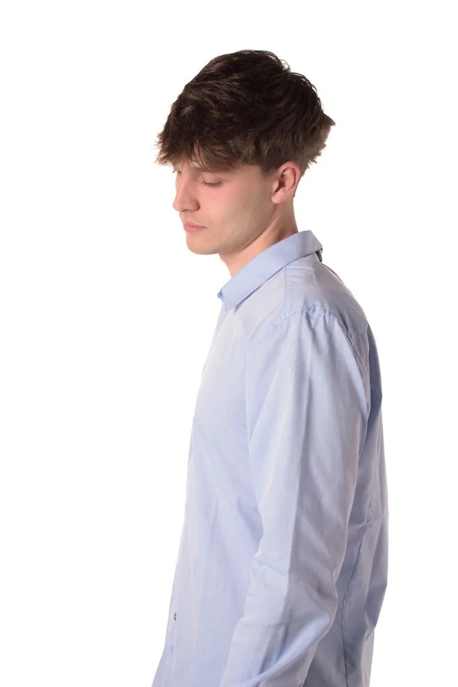 camicia uomo celeste