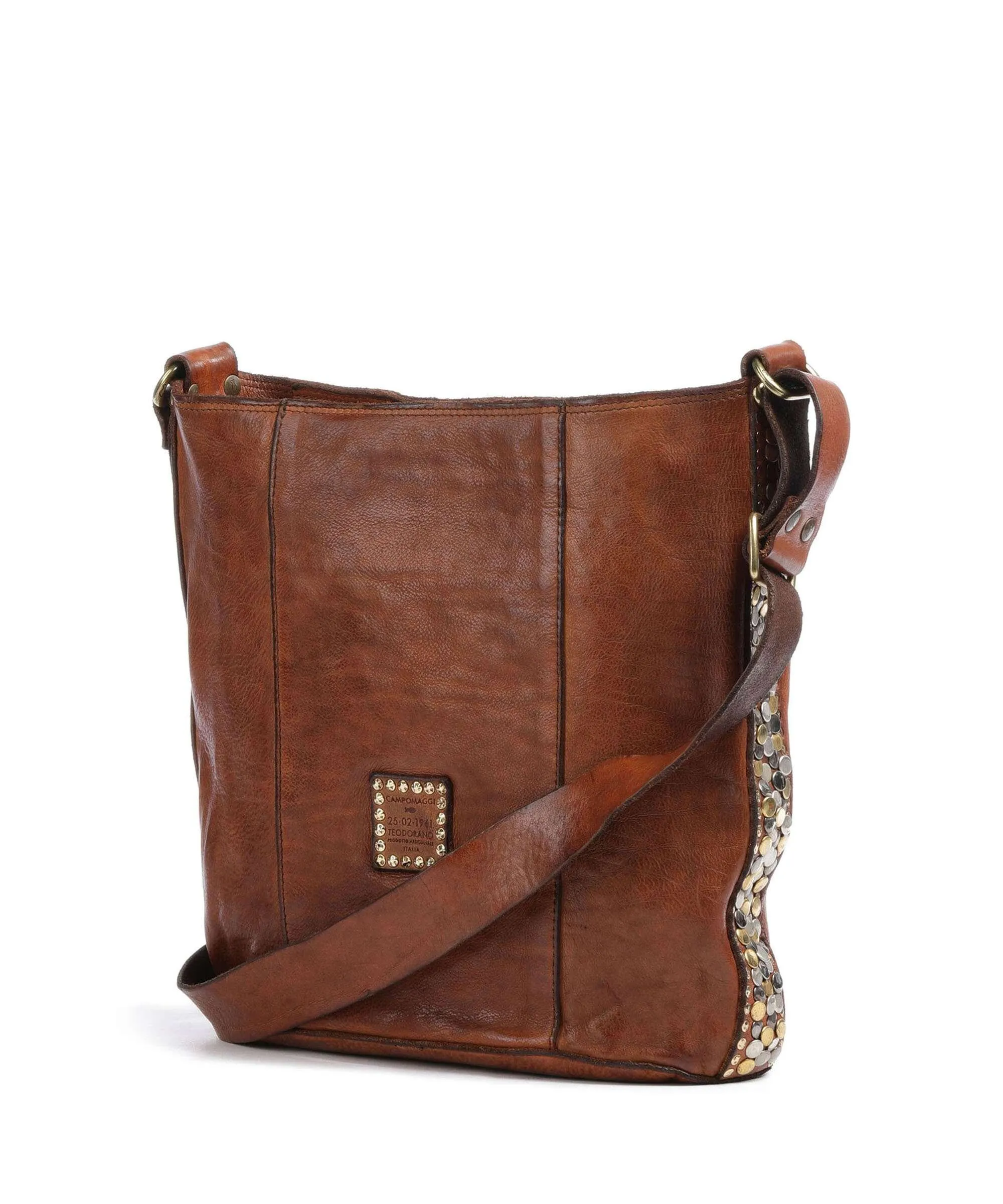  Campomaggi Borsa hobo pelle di vacchetta finemente grana cognac  