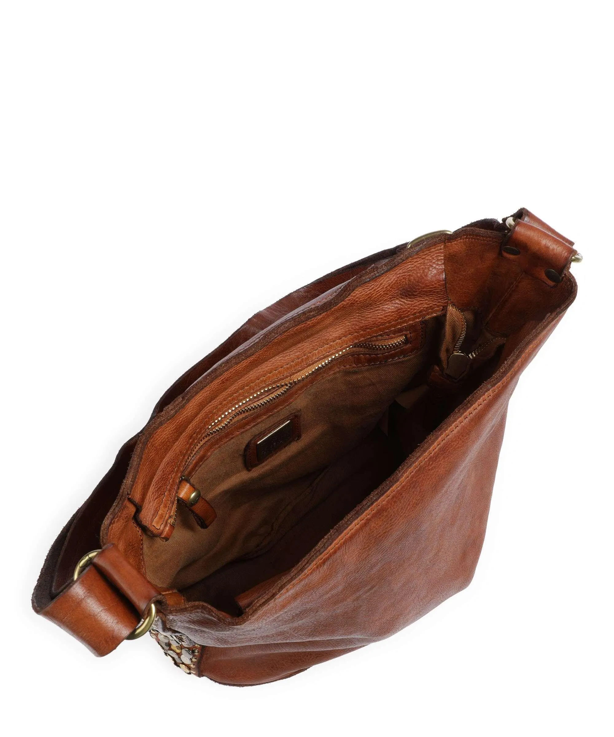  Campomaggi Borsa hobo pelle di vacchetta finemente grana cognac  