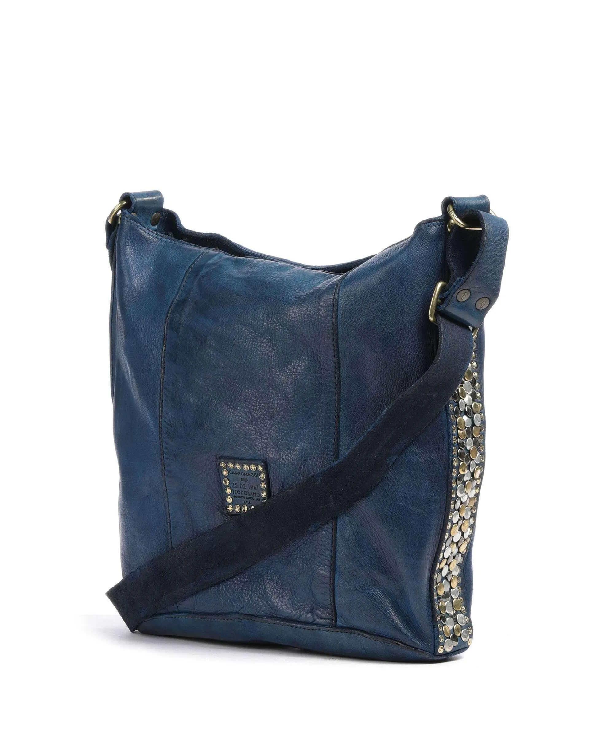  Campomaggi Borsa hobo pelle di vacchetta finemente grana petrol  