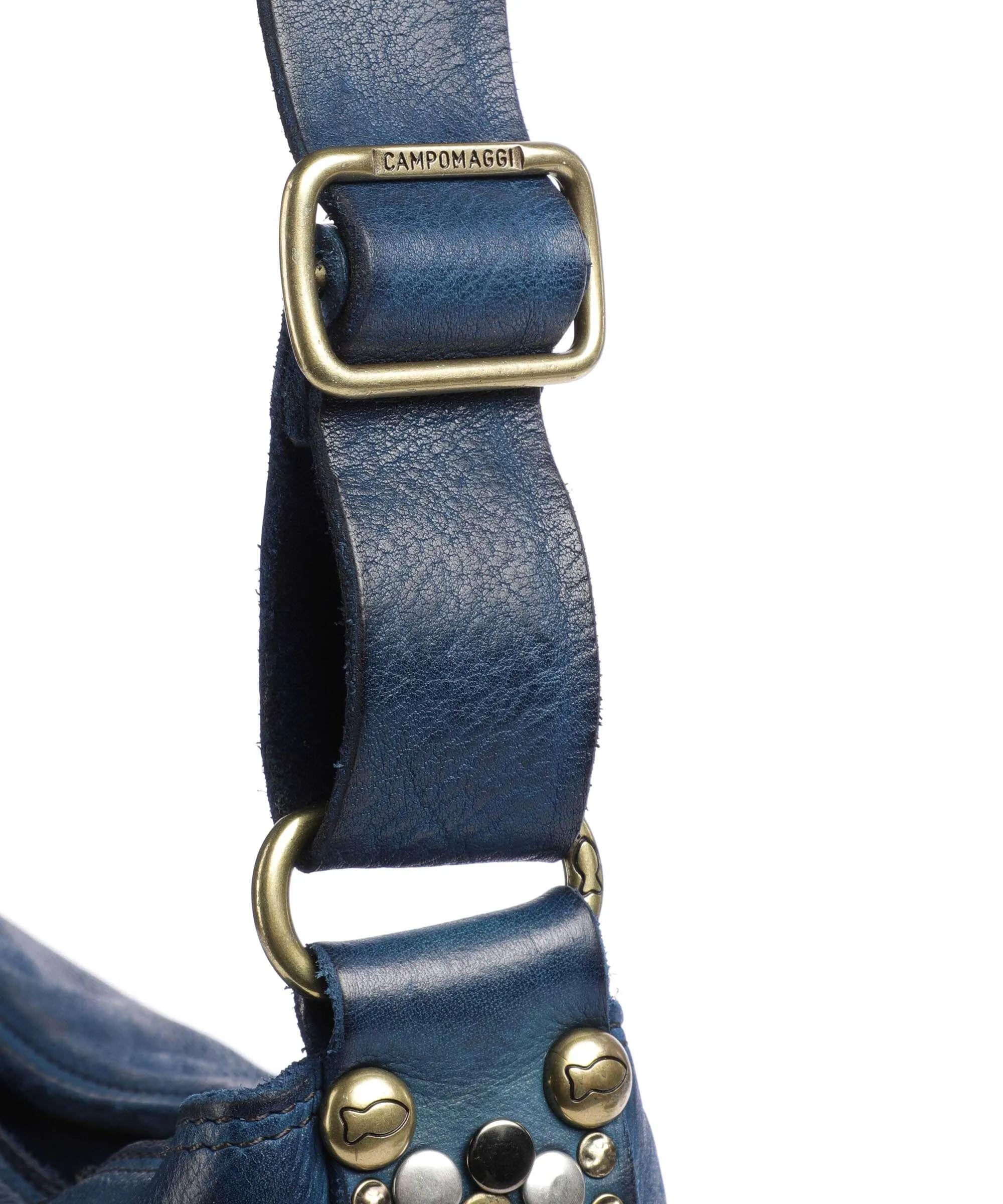  Campomaggi Borsa hobo pelle di vacchetta finemente grana petrol  