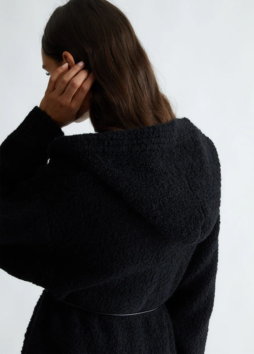 Cappotto Maglia Misto Lana Nero e Bianco Liu Jo