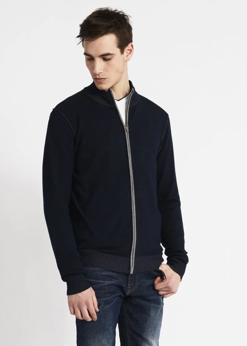 Cardigan con zip