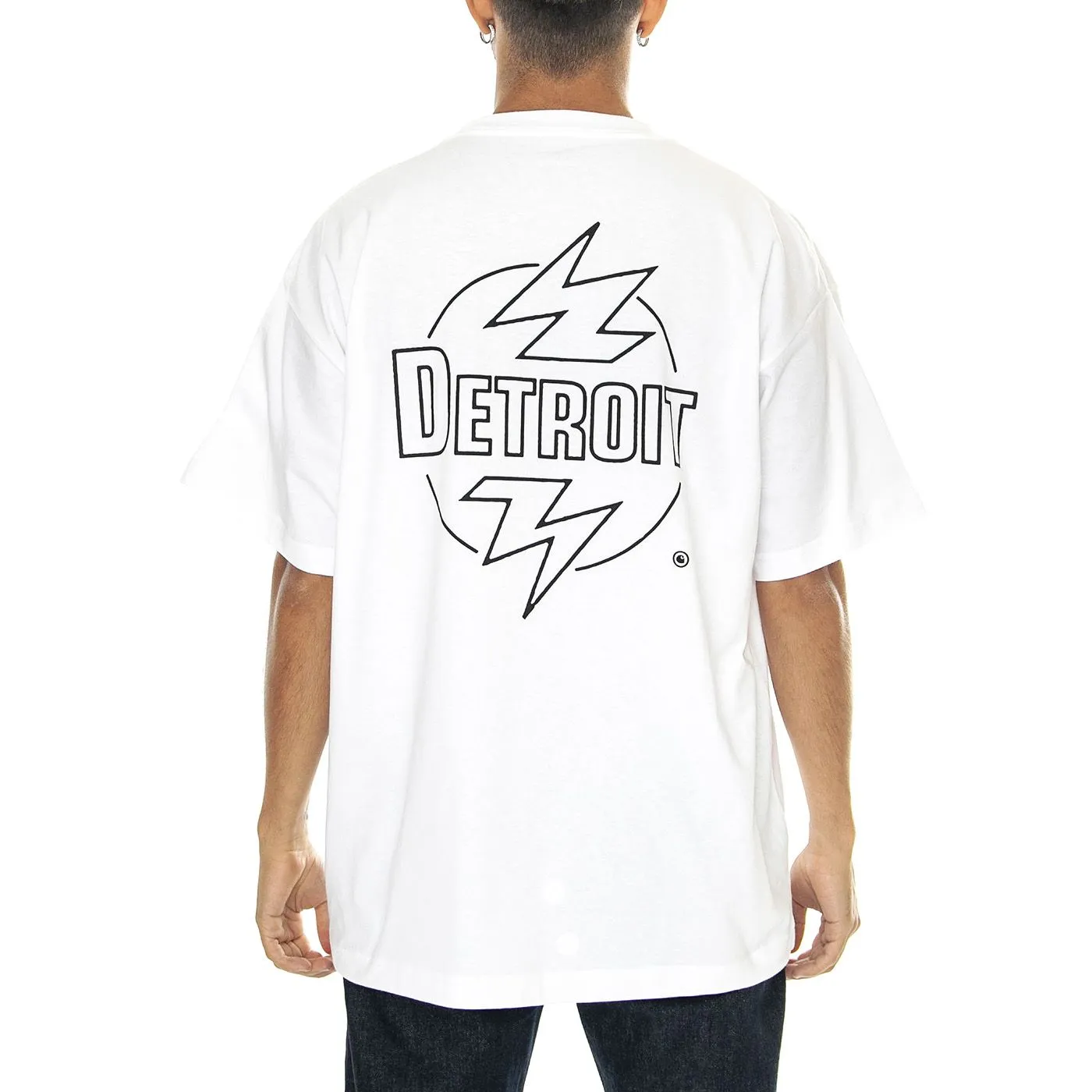 CARHARTT WIP S/S Ablaze T-Shirt White / Black - Maglietta Girocollo Uomo Bianca    