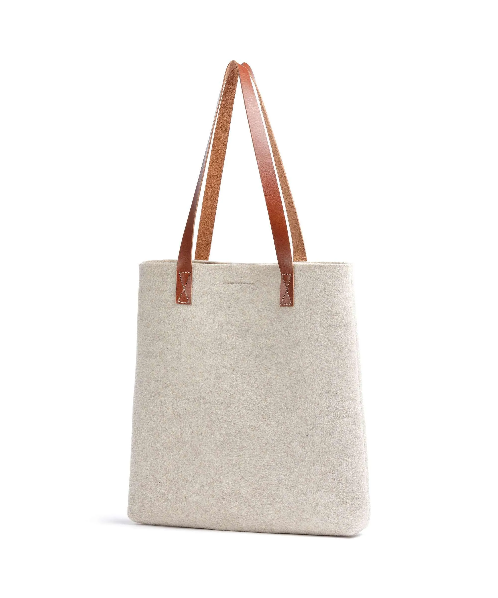  Castelijn & Beerens Babette Borsa shopper infeltrimento, pelle a grana fine beige/marrone  