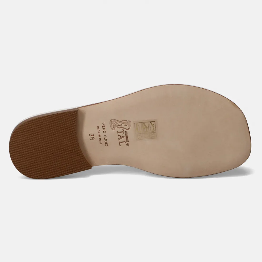 Ciabattina Luca Grossi bianca in pelle con accessorio oro