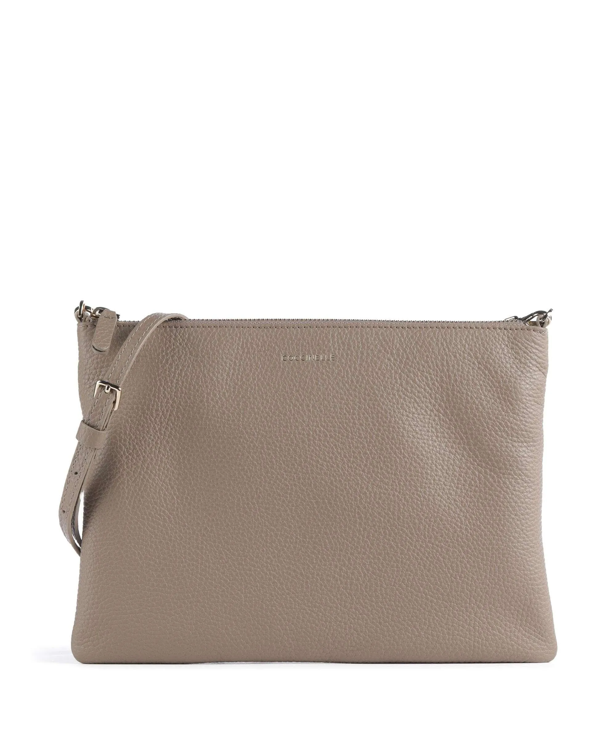  Coccinelle Best Borsa a tracolla pelle granulata taupe  