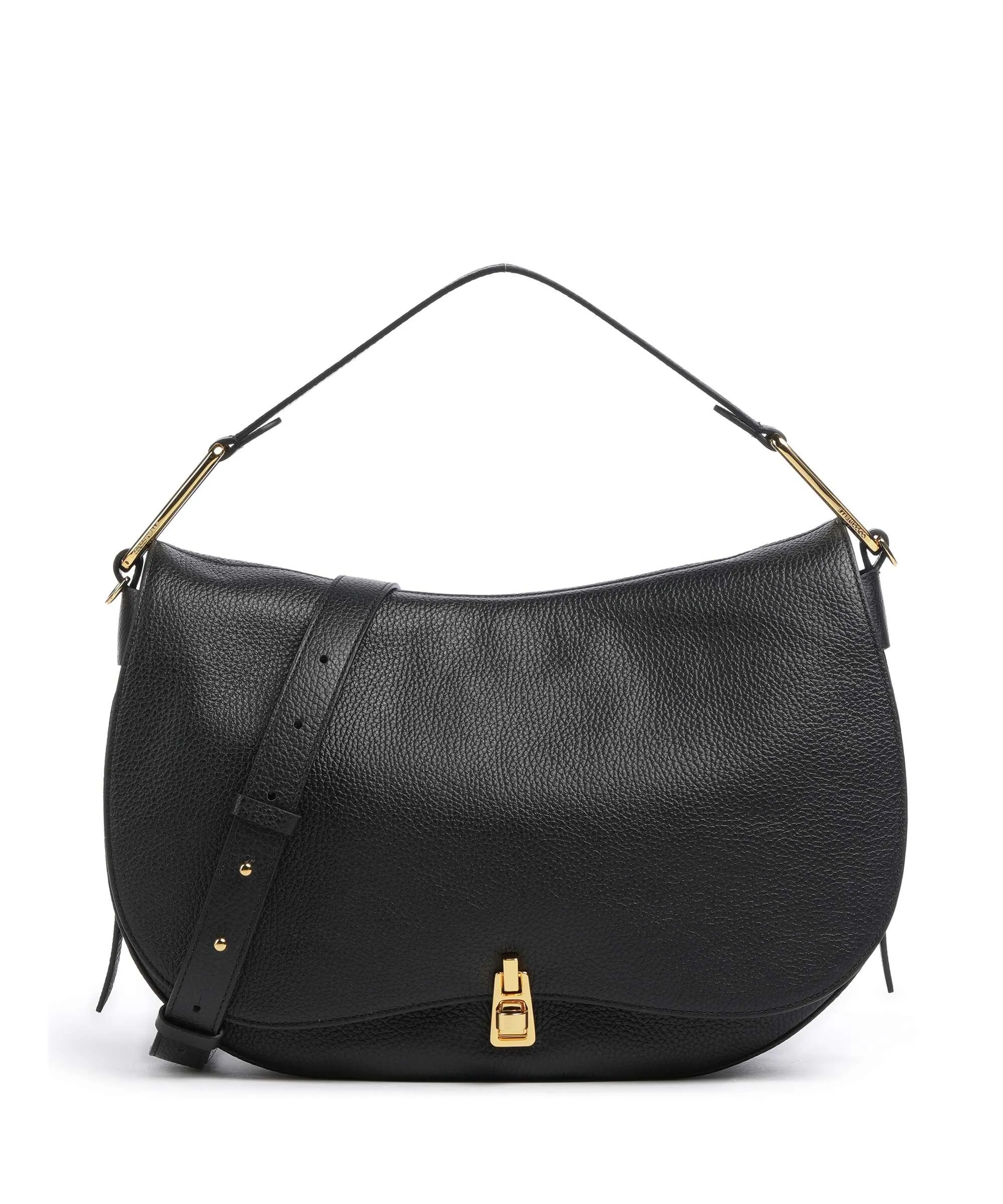  Coccinelle Magie Soft Borsa hobo pelle di vacchetta grana nero  