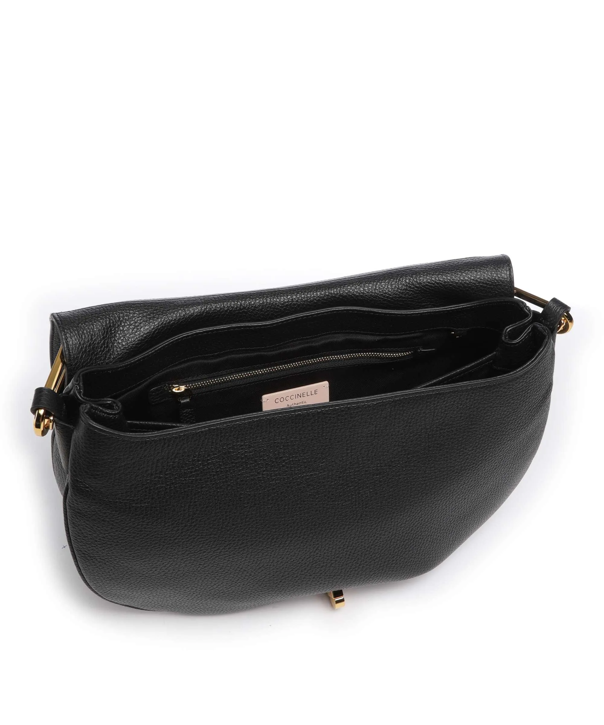  Coccinelle Magie Soft Borsa hobo pelle di vacchetta grana nero  