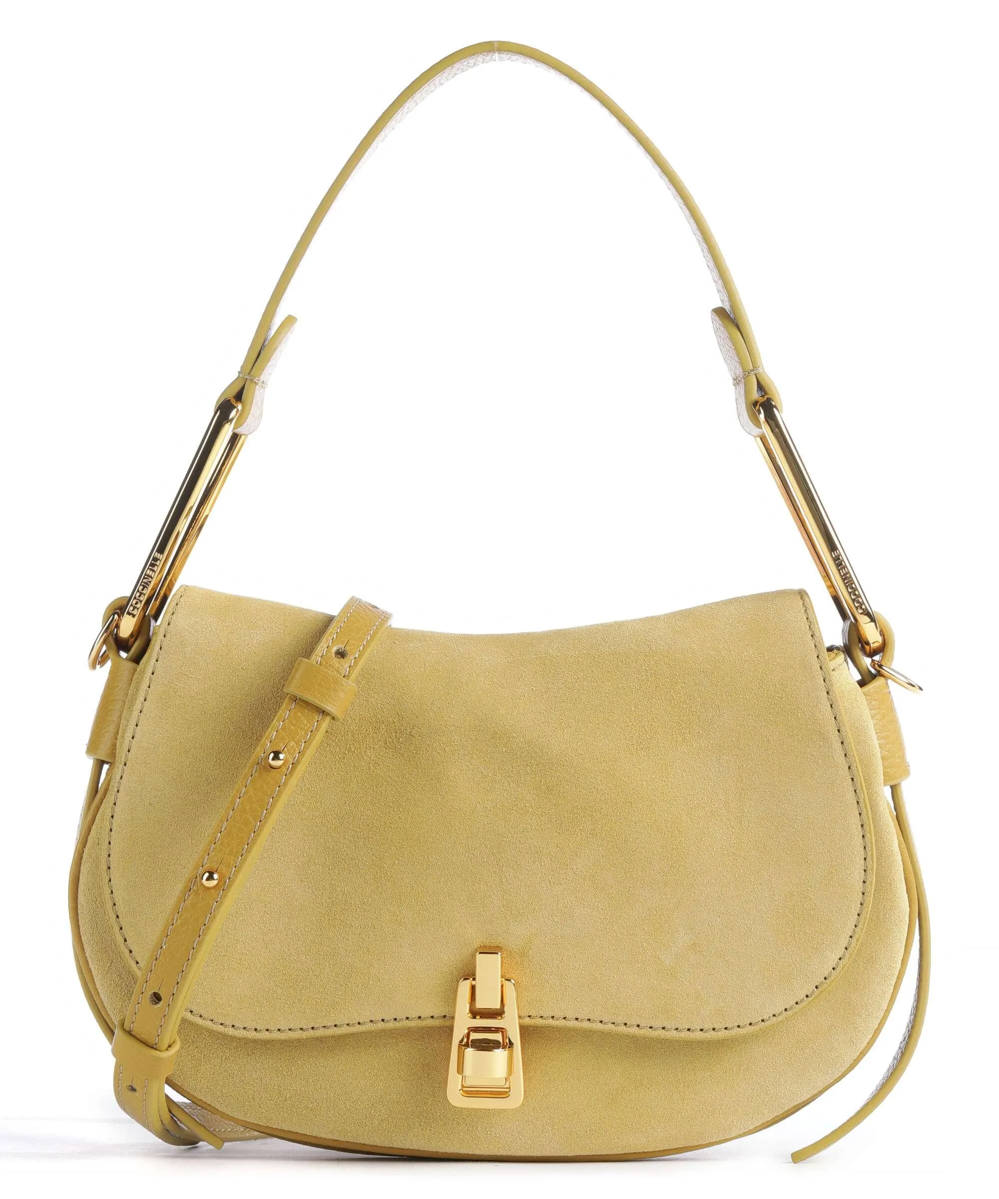  Coccinelle Magie Suede Borsa a spalla pelle bovina ruvida, pelle di vacchetta grana ocra  