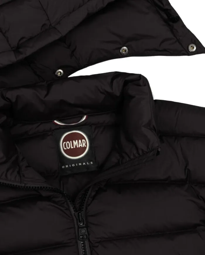 COLMAR Piumino Uomo 1222 2SE Expert A-EE Giacca Cappuccio Elastico 99 NERO