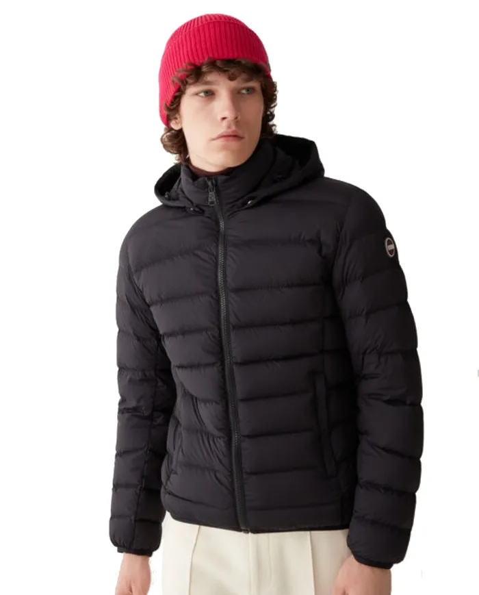 COLMAR Piumino Uomo 1222 2SE Expert A-EE Giacca Cappuccio Elastico 99 NERO