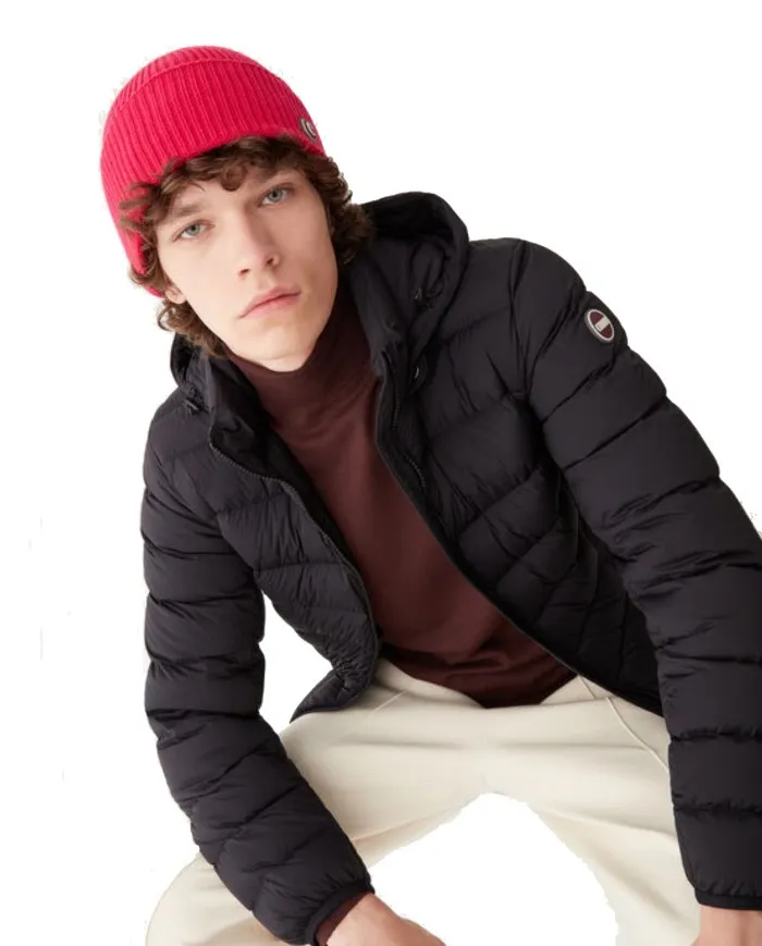 COLMAR Piumino Uomo 1222 2SE Expert A-EE Giacca Cappuccio Elastico 99 NERO