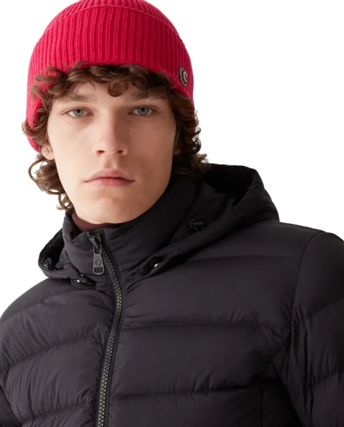 COLMAR Piumino Uomo 1222 2SE Expert A-EE Giacca Cappuccio Elastico 99 NERO