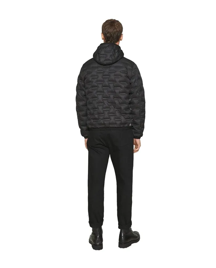 COLMAR Piumino Uomo 1253R 8VV Massive A-ET con Cappuccio Tubico 09 NERO