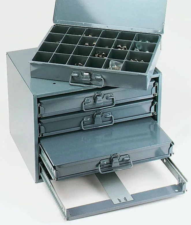 Contenitore modulare Durham in Acciaio, 24 scomparti, 76mm x 457mm x 304mm