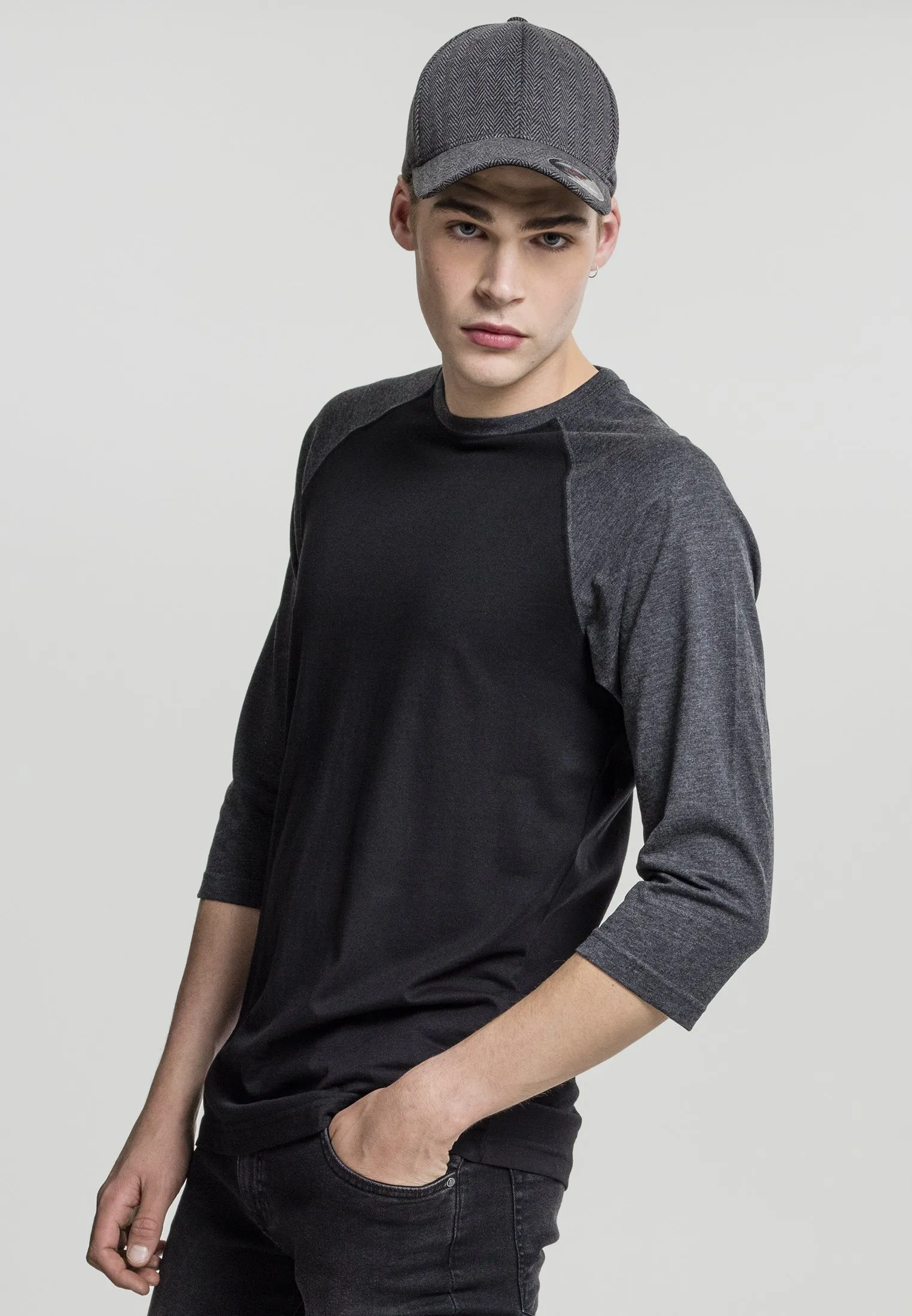 CONTRAST 3/4 SLEEVE RAGLAN - Maglietta a manica lunga