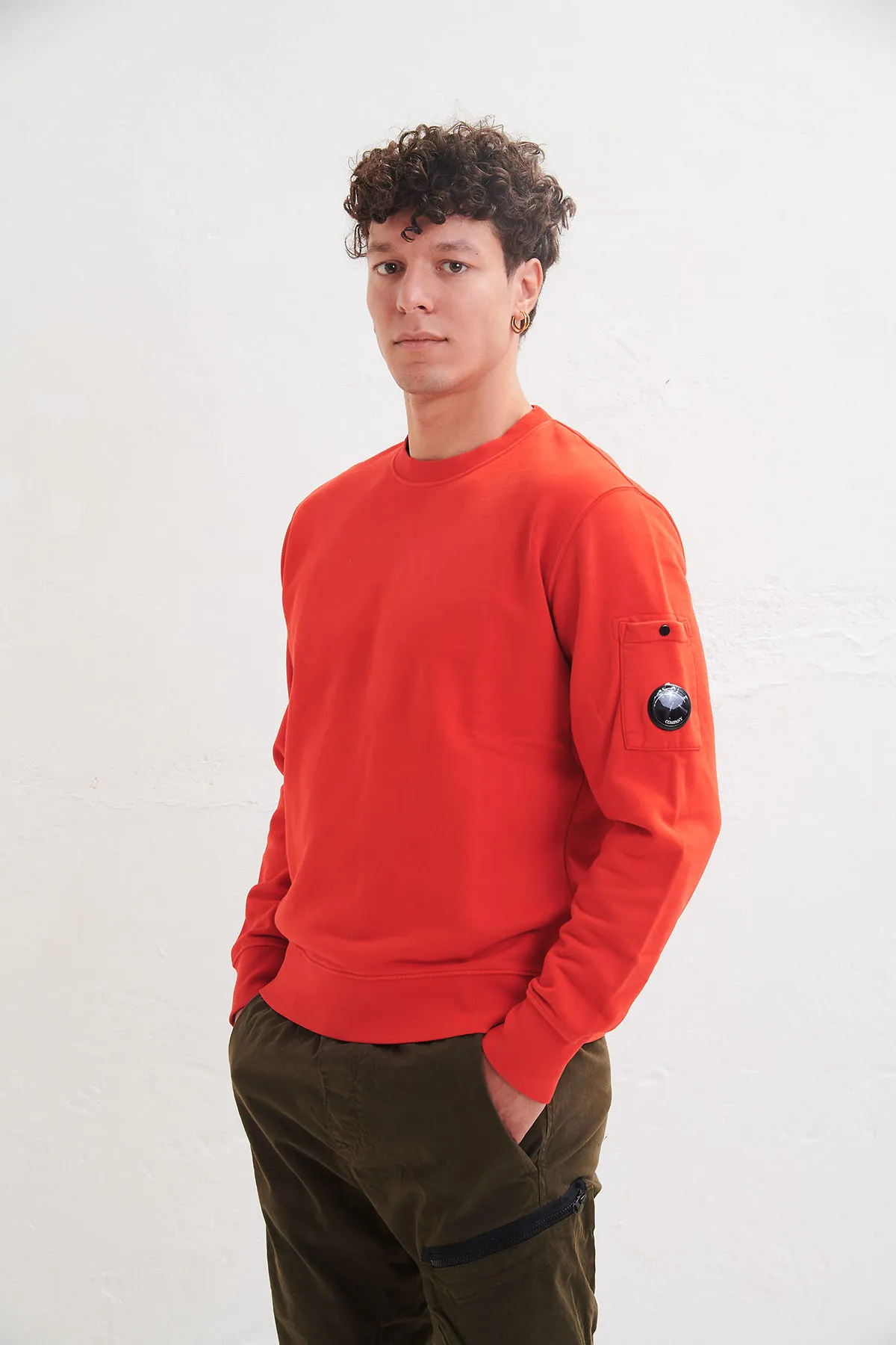 C.P. COMPANY Felpa girocollo arancio