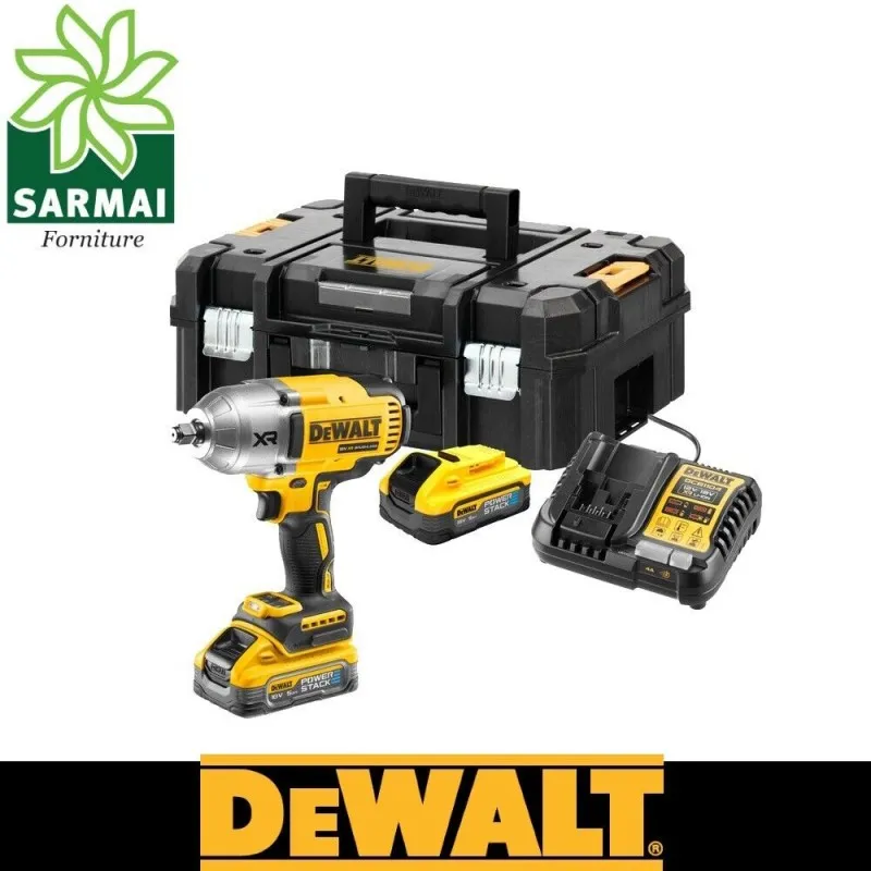 DEWALT DCF891H2T-QW Avvitatore impulsi 18V 2 batterie 5ah powerstack 1/2" 812 Nm