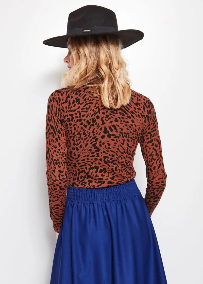 Dolcevita con stampa animalier