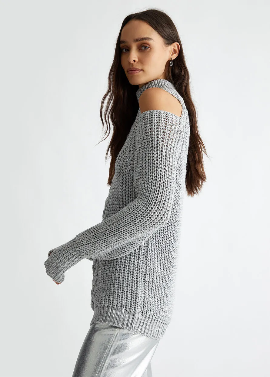 Dolcevita Maglia Lurex Argento Liu Jo