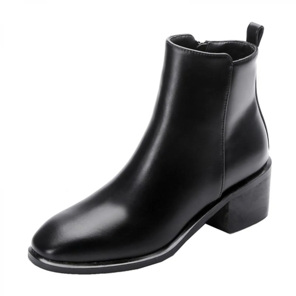 Donne Casual Business Party Abito formale Stivali con tacco alto Scarpe in pelle di mucca nera Stivaletti con punta a punta Zapa