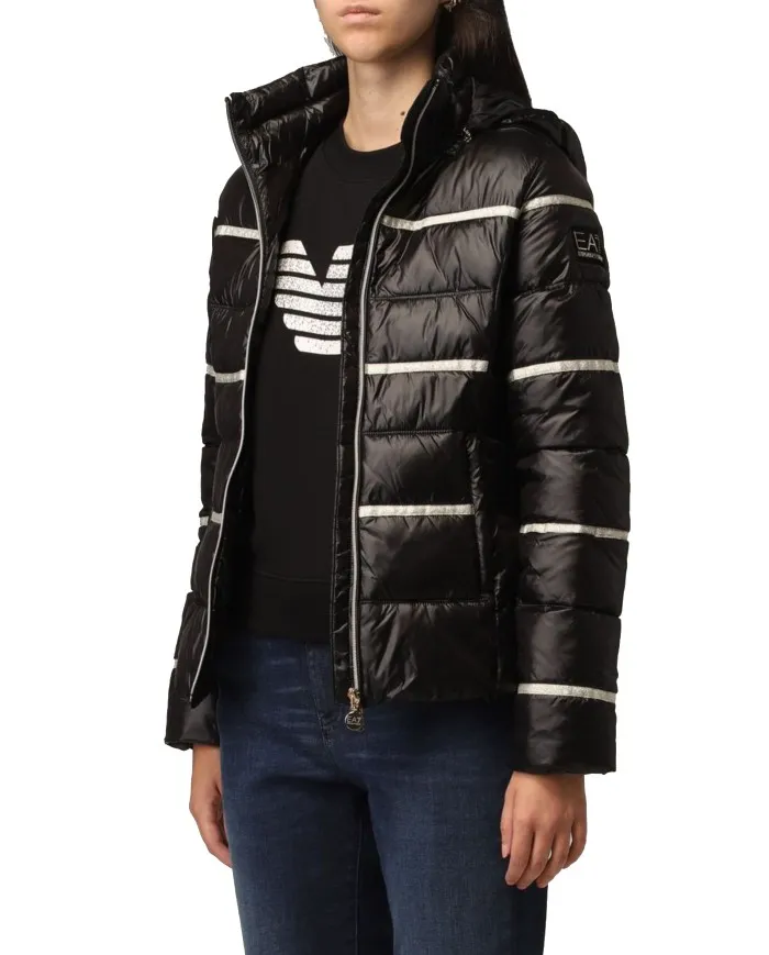 EA7 Armani Piumino Donna 6KTB03 TN6LZ A-ET Giacca Cappuccio Nero 1200 BLACK