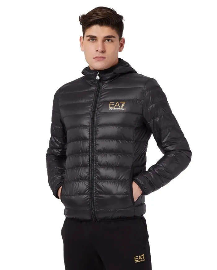 EA7 Armani Piumino Uomo 8NPB02 PN29Z A-ET Giacca con Cappuccio 0208 BLACK