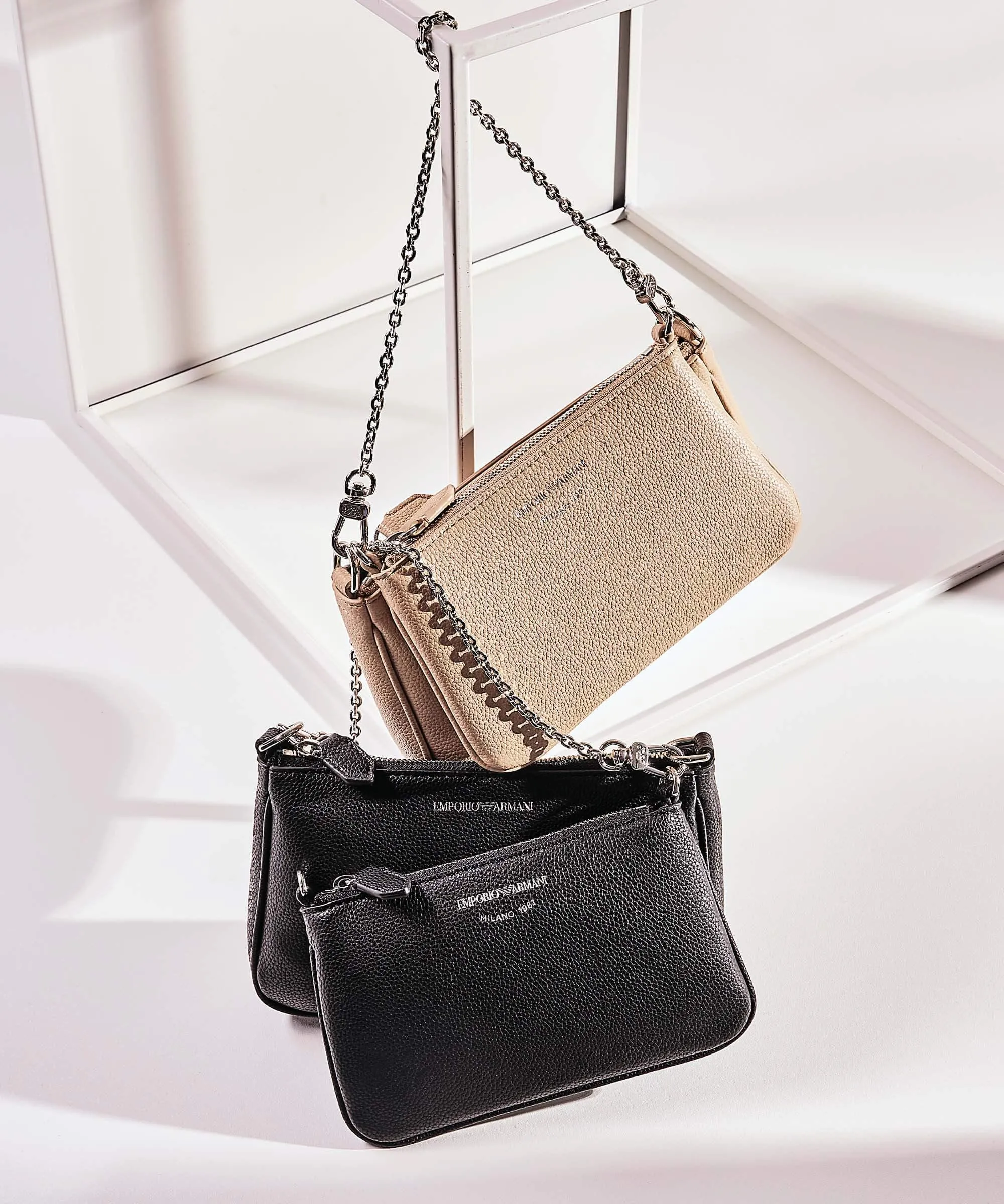  Emporio Armani Dea Borsa a tracolla pelle sintetica beige  