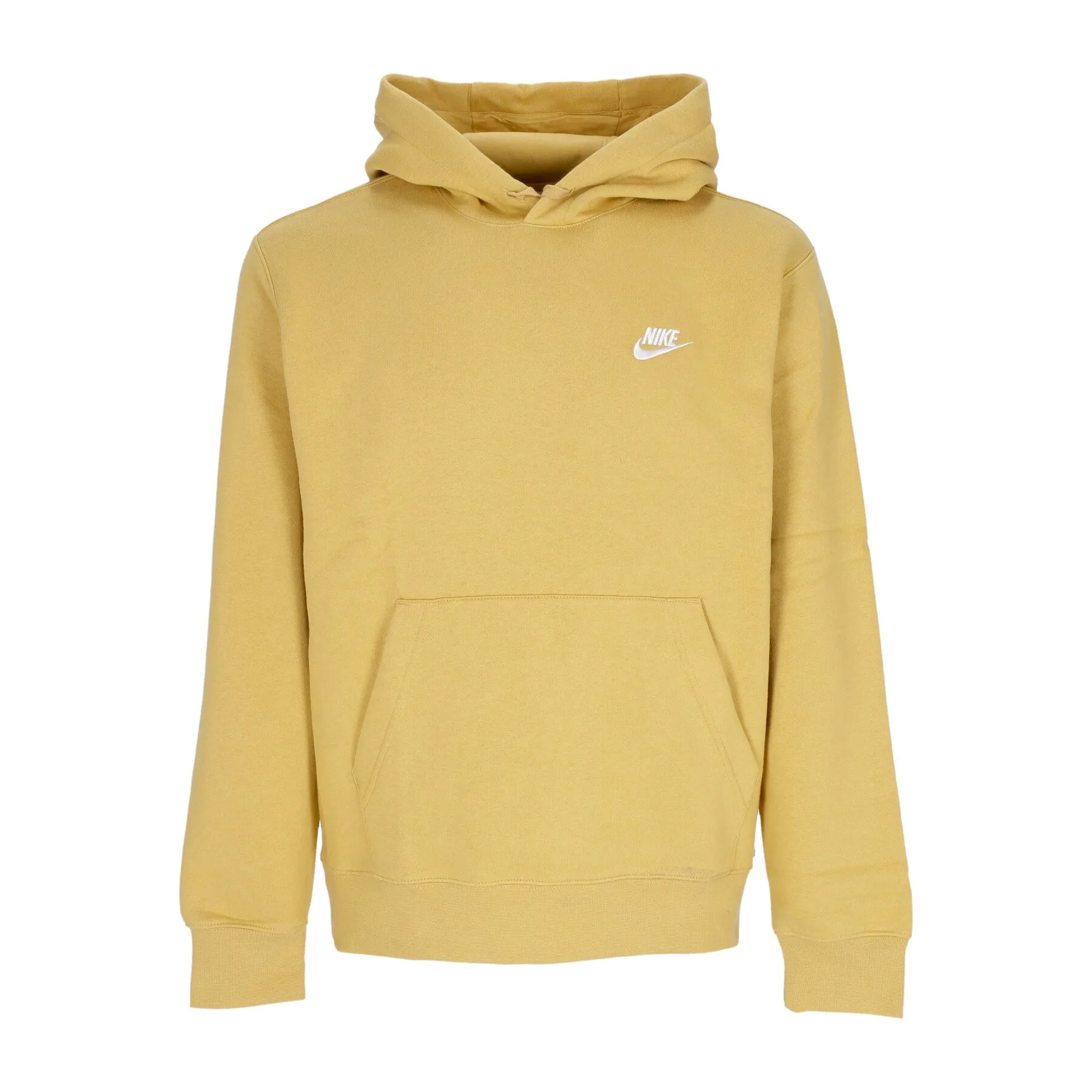 Felpa Cappuccio Uomo Sportswear Club Fleece Hoodie Wheat Gold/wheat Gold/white