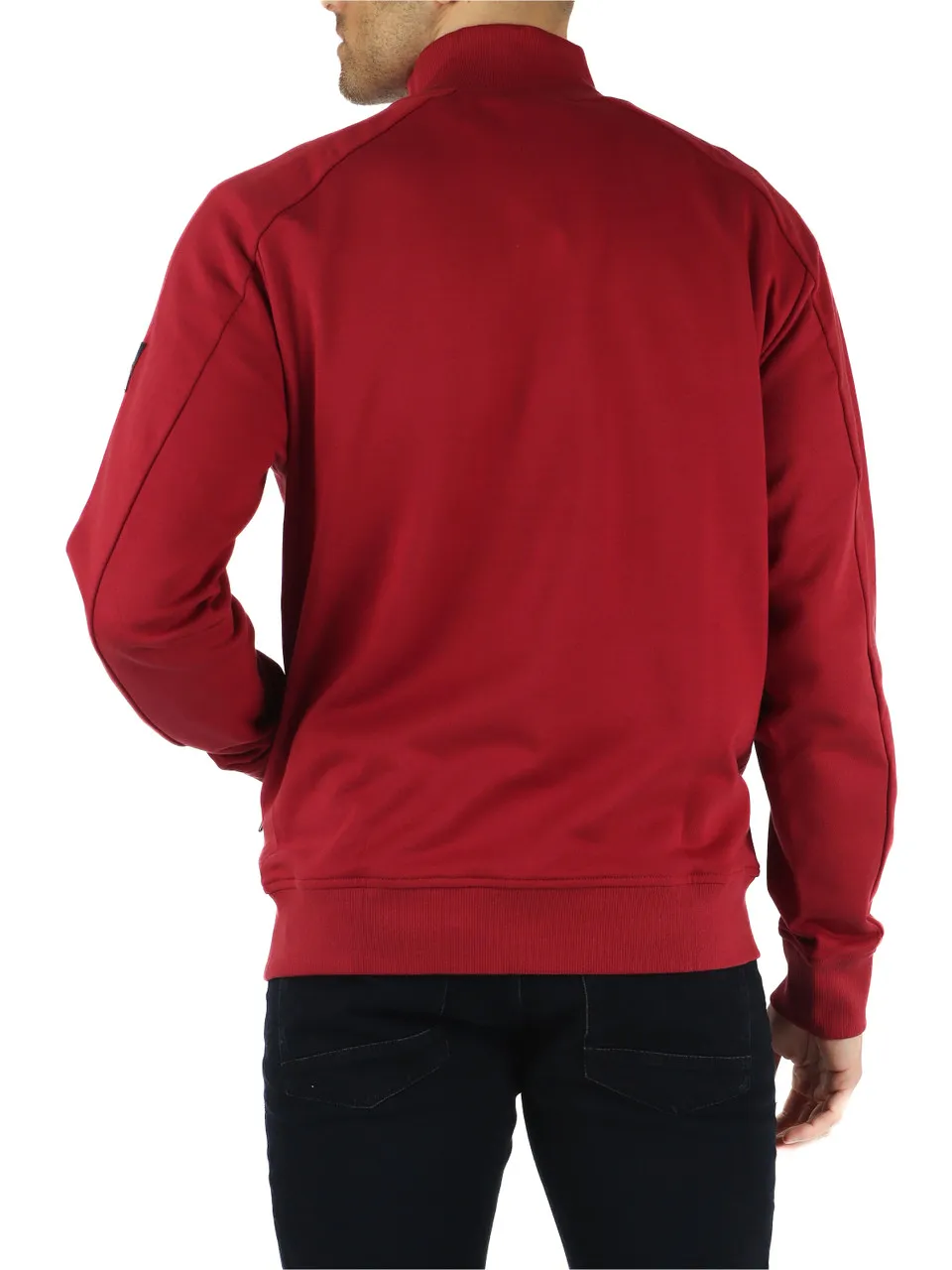 Felpa in cotone garzato con tasche frontali