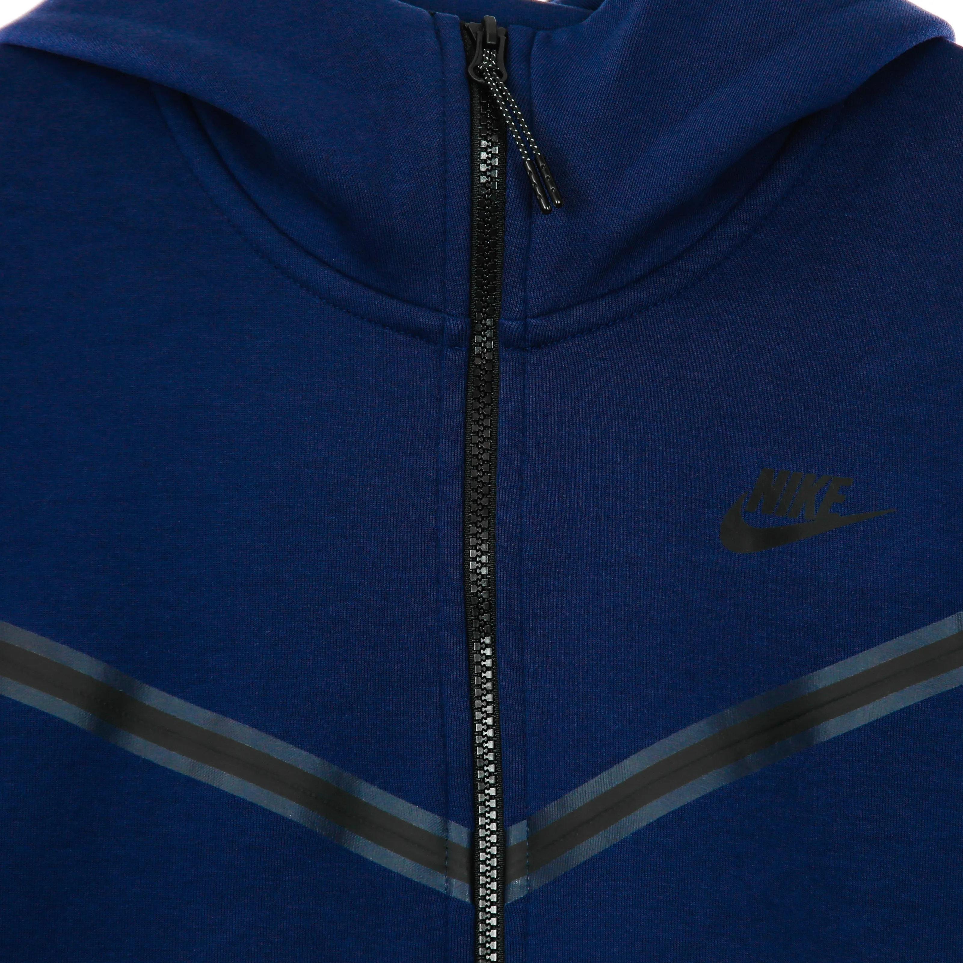 Felpa Leggera Cappuccio Zip Uomo Sportswear Tech Fleece Hoodie Midnight Navy/black