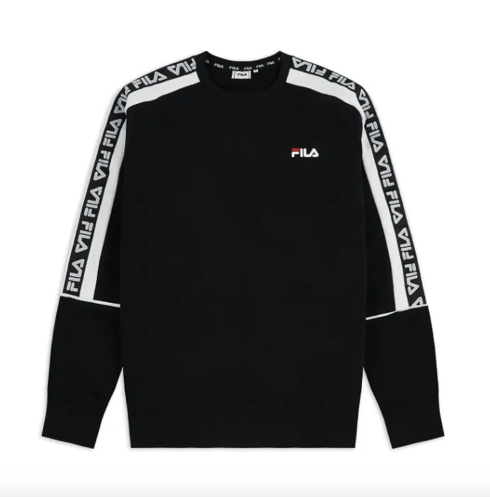 FILA Uomo Felpa Girocollo Teom Nera