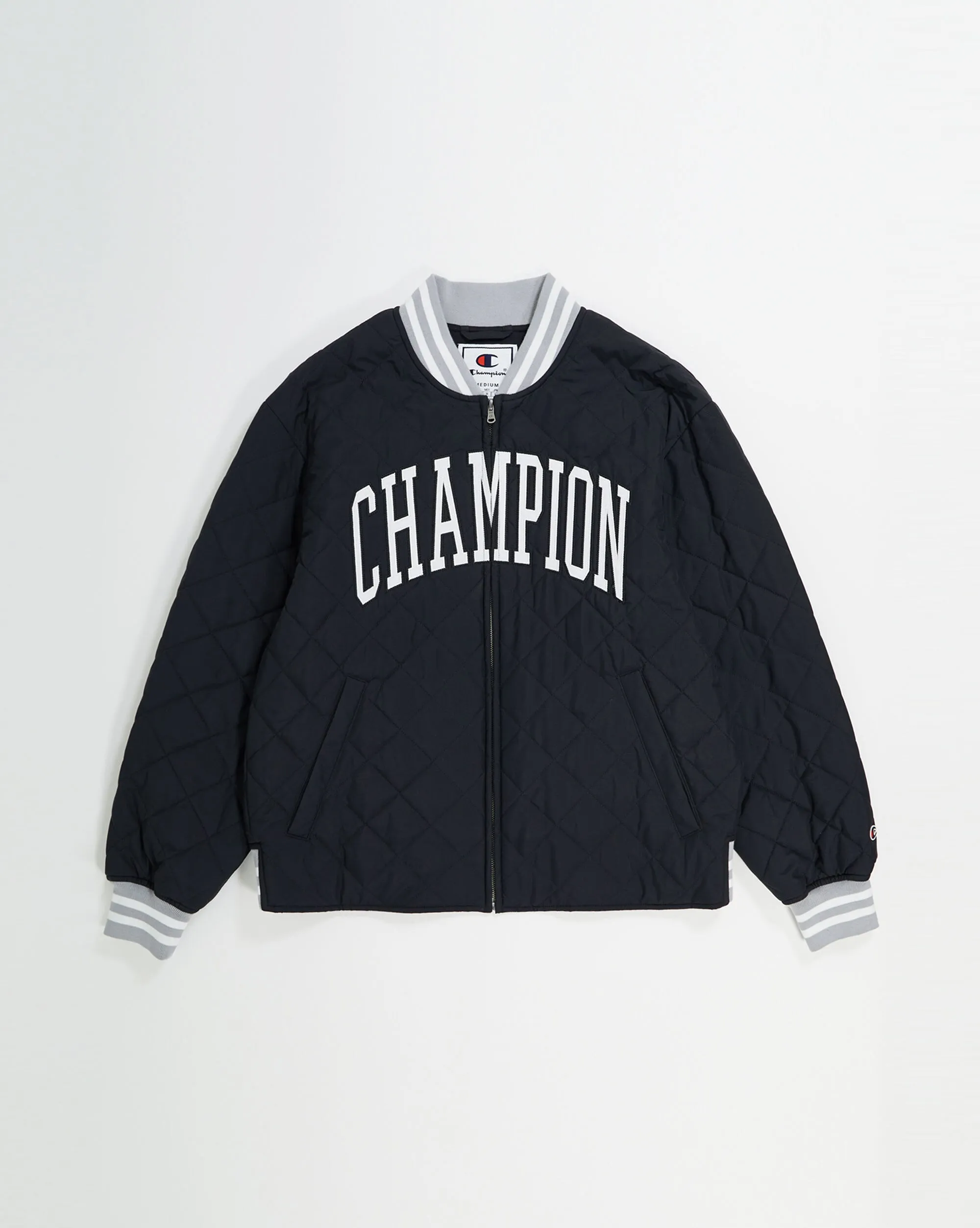 Giacca Bomber Full-Zip Big Logo Nero Uomo
