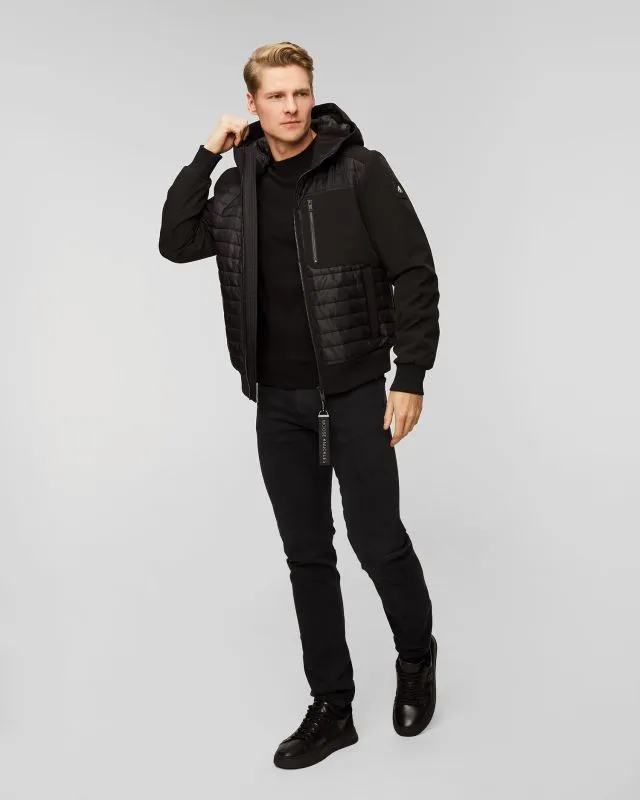 Giacca nera da uomo Moose Knuckles Sherwood Bomber
