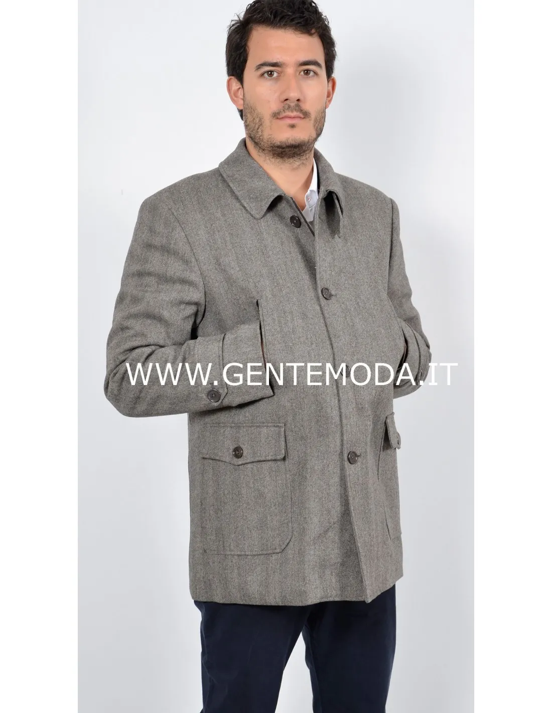 Giaccone Lana Grigio Mod Luca A / I