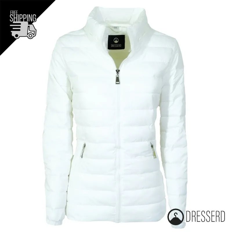 Giubbotto Donna Dresserd Piumino 100 Grammi Giubbotti Corti Cappuccio Smontabile Semi slim Fit