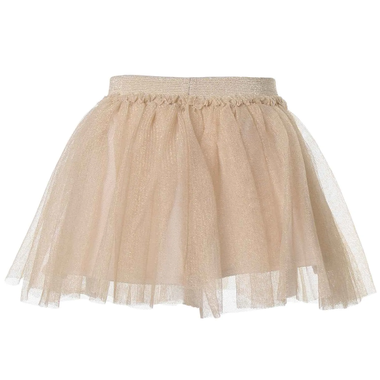 Gonna Corta Baby Tulle Oro Lurex