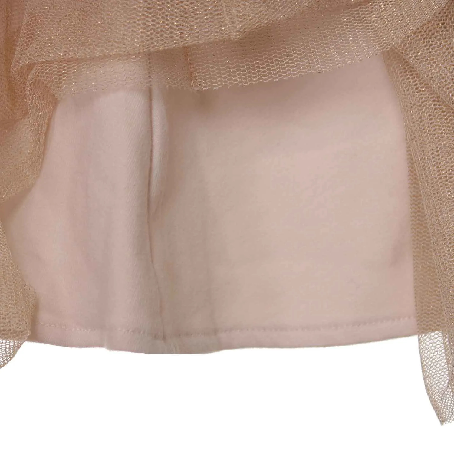 Gonna Corta Baby Tulle Oro Lurex