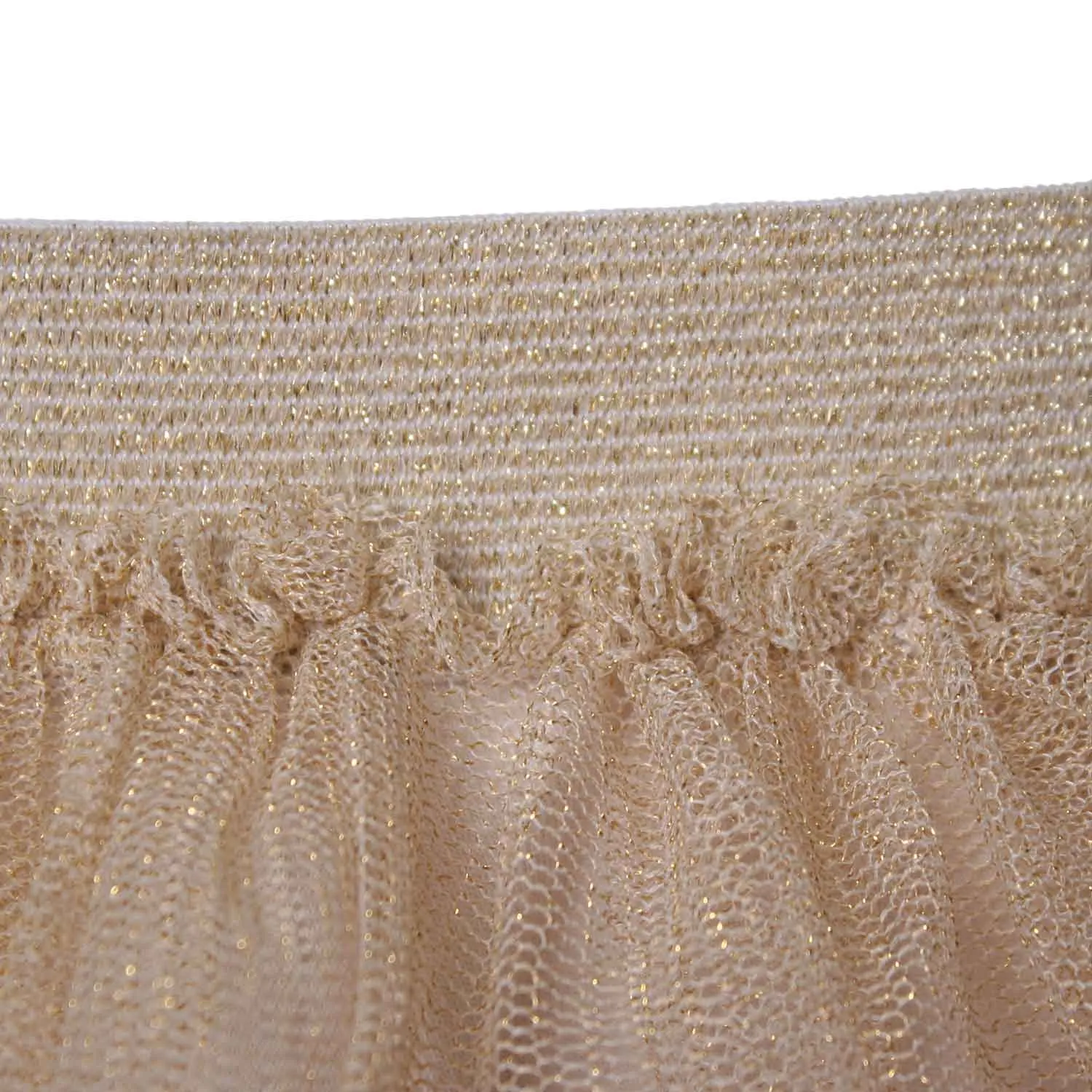 Gonna Corta Baby Tulle Oro Lurex