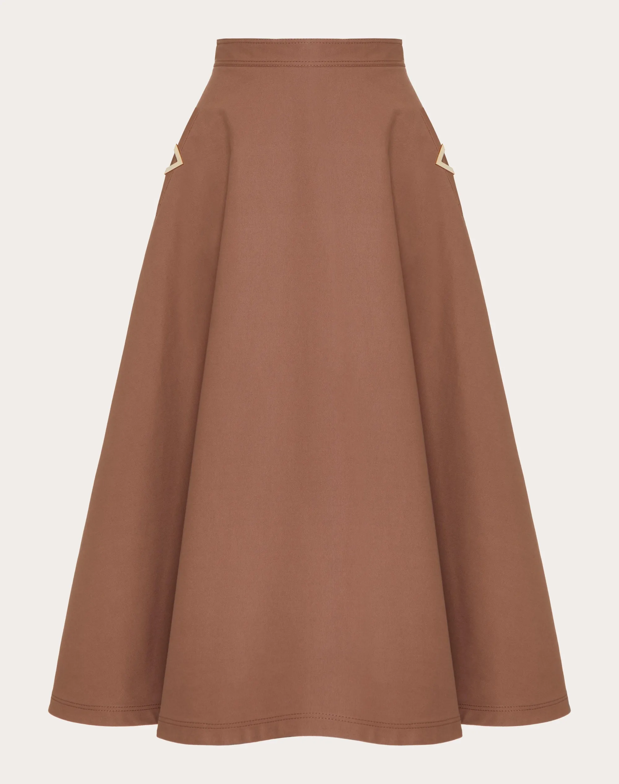 GONNA MIDI IN STRETCH COTTON CANVAS