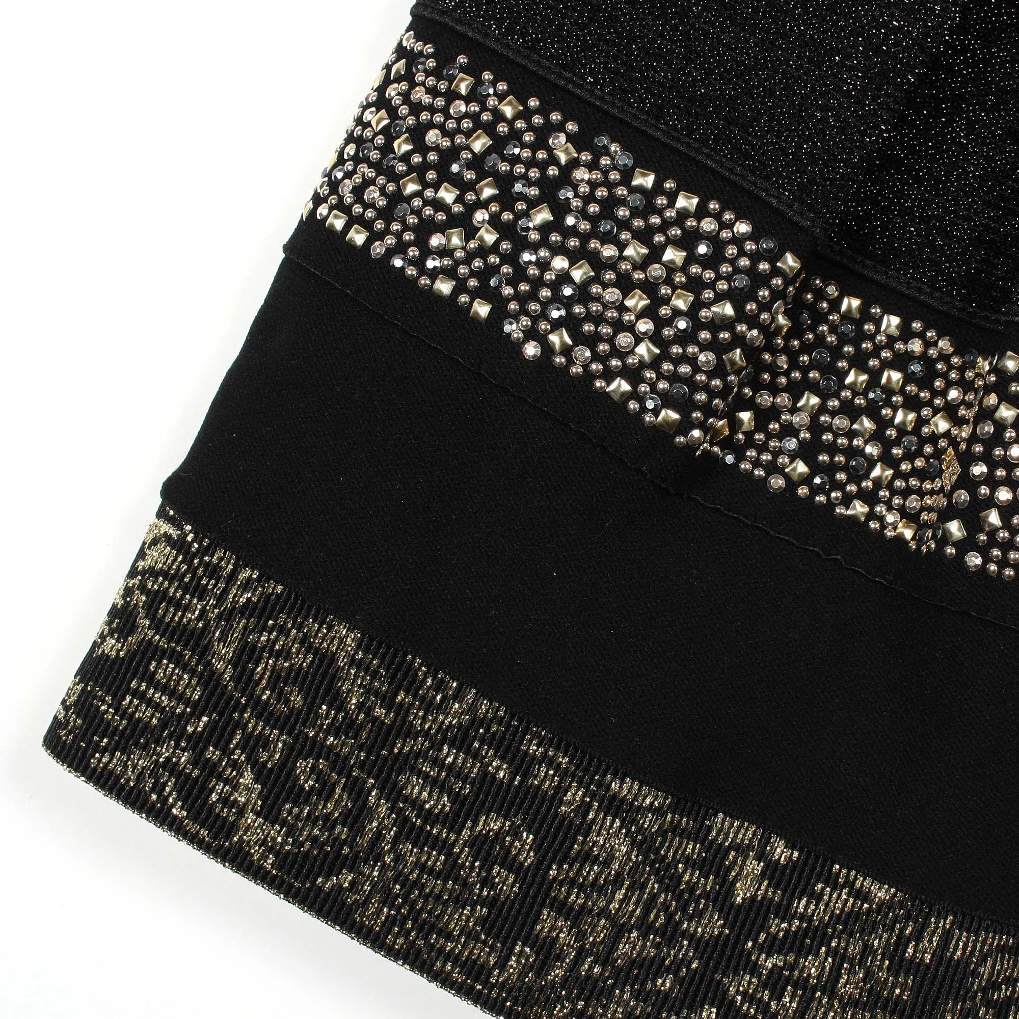 Gonna Mini Patchwork Jacquard E Ricami