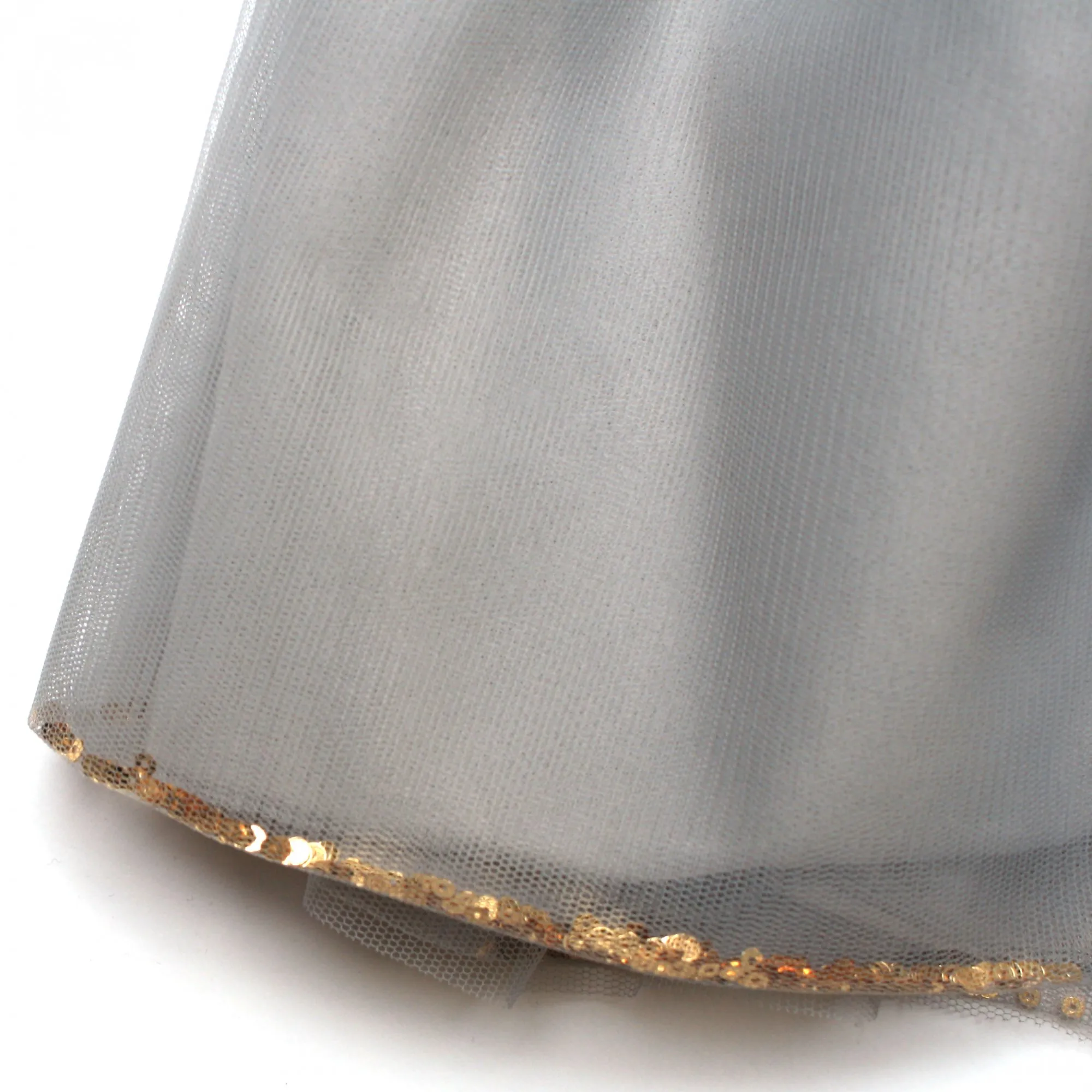 Gonna Tulle E Lustrini In Grigio