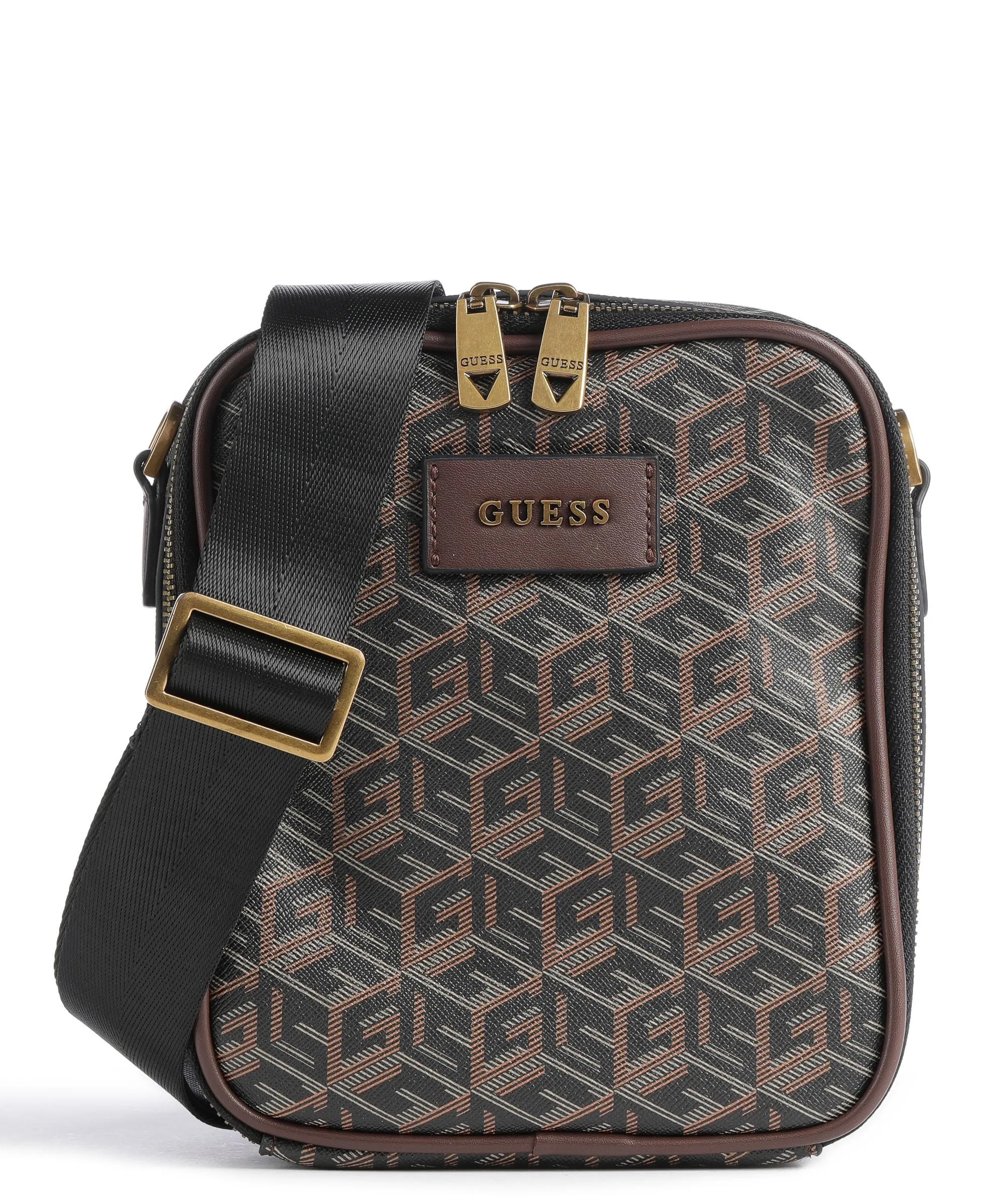  Guess Ederlo Borsa a tracolla pelle sintetica marrone/nero  