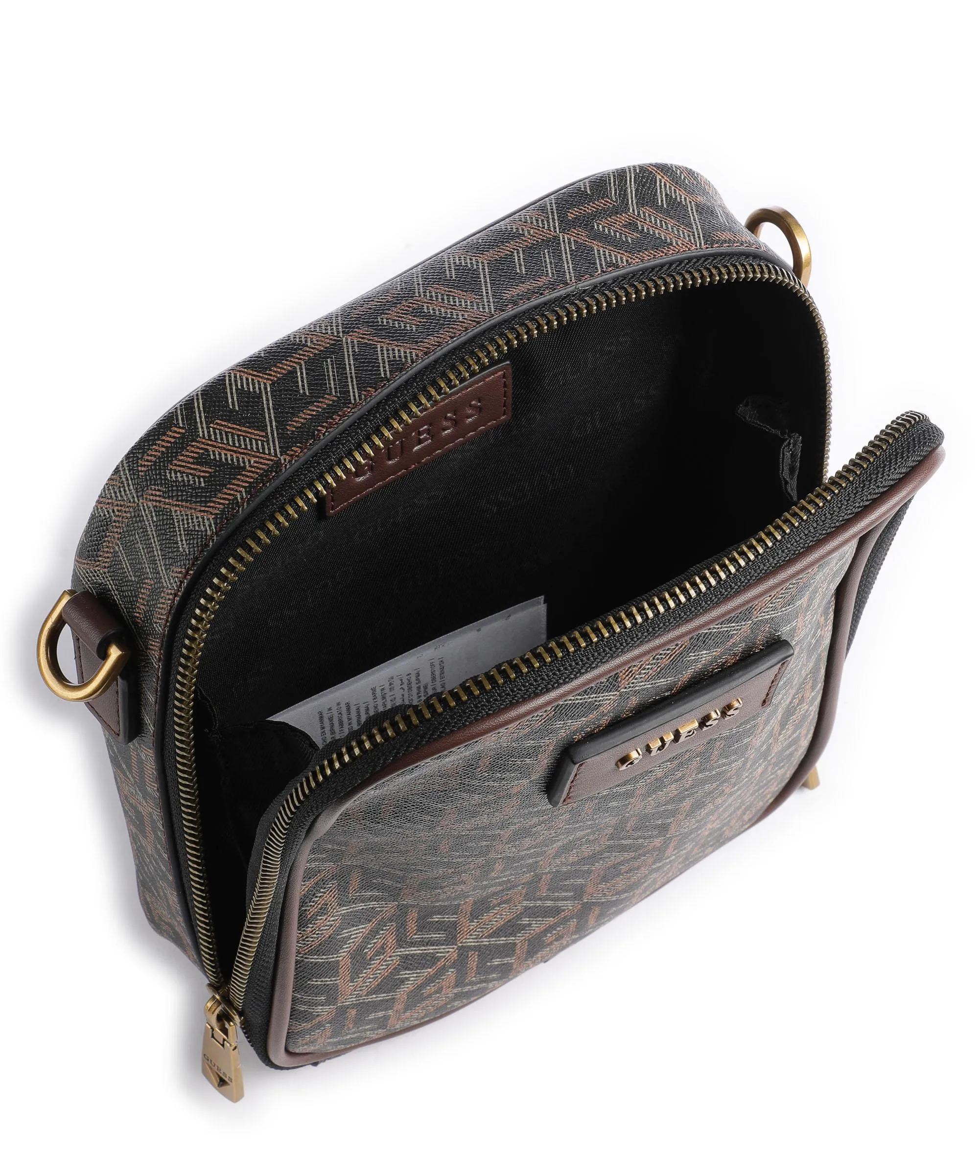  Guess Ederlo Borsa a tracolla pelle sintetica marrone/nero  